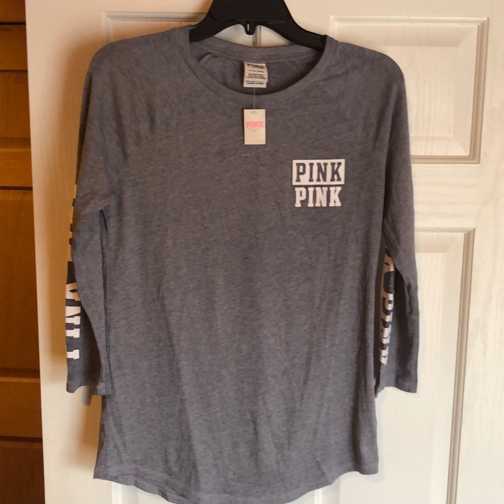 VS Pink quarter sleeve tee